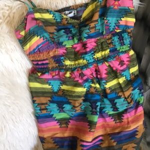 Neon Print Billabong Dress Size L
